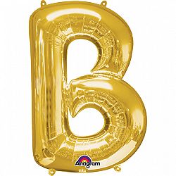 Amscan B betű fólia lufi 86 cm - arany