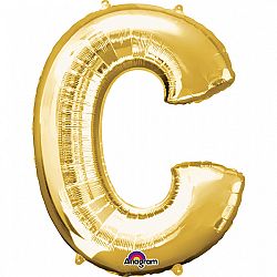 Amscan C betű fólia lufi 86 cm - arany