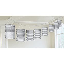 Amscan Ezüst girland lampionokkal