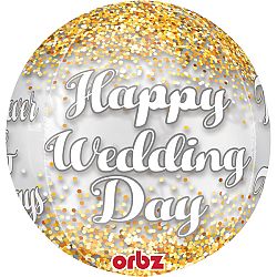 Amscan Happy Wedding Day Fólia lufi