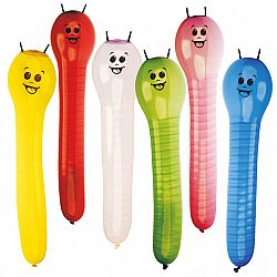 Amscan Hernyók latex lufik 6 db