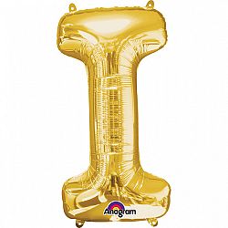 Amscan I betű mini fólia lufi 33 cm - arany