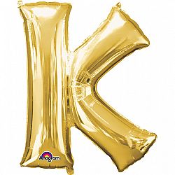 Amscan K betű fólia lufi 86 cm - arany