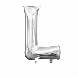 Amscan L betű mini fólia lufi 33 cm - ezüst