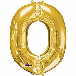 Amscan O betű fólia lufi 86 cm - arany