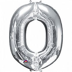 Amscan O betű mini fólia lufi 33 cm - ezüst