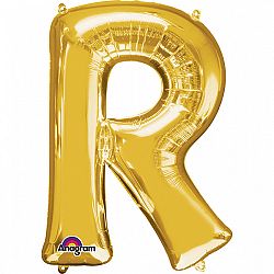 Amscan R betű fólia lufi 86 cm - arany