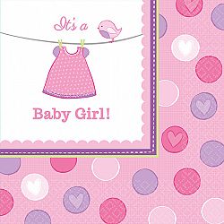 Amscan Szalvéták - Baby Girl