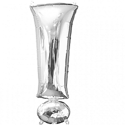Amscan ! szimbólum fólia lufi 86 cm - ezüst