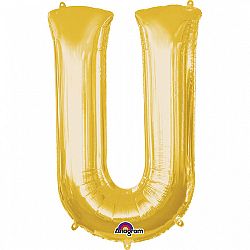 Amscan U betű fólia lufi 86 cm - arany