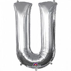 Amscan U betű mini fólia lufi 33 cm - ezüst