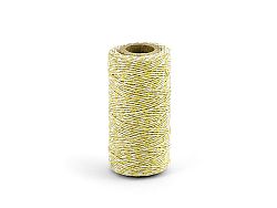 PartyDeco Baker's Twine zsinór - sárga 50 m