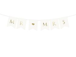 PartyDeco Banner - Mr. ? Mrs.