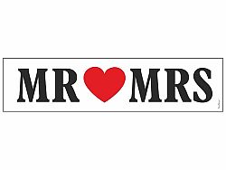 PartyDeco Esküvői rendszámtábla - Mr & Mrs