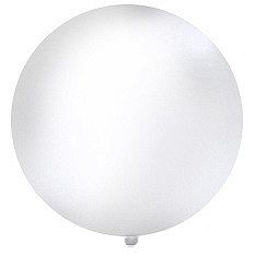 PartyDeco Gömb latex Jumbo lufi 1m - fehér