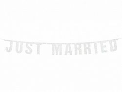 PartyDeco Just Married girland 1,7 m