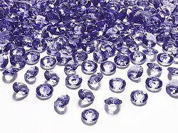 PartyDeco Konfetti - lila gyémánt 12 mm