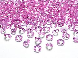 PartyDeco Konfetti - rózsaszín gyémánt 12 mm