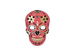PartyDeco Maszk - Fiesta de Los Muertos