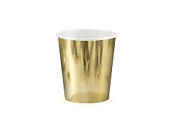 PartyDeco Metál poharak - arany 180 ml