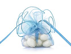 PartyDeco Organza tasak - kék