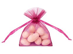 PartyDeco Organza tasak - meleg rózsaszín