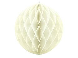 PartyDeco Papír gömb - krémszínű 40 cm