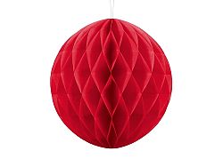 PartyDeco Papír gömb - piros 30 cm