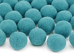 PartyDeco Plüss pompomok - kékeszöld 20 db