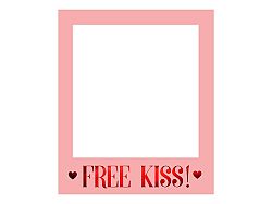 PartyDeco Selfie fotós keret - Free Kiss