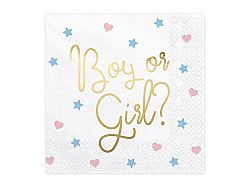 PartyDeco Szalvéták - Boy or Girl