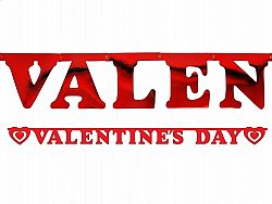 PartyDeco Valentin napi girland