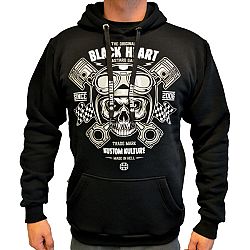 Pulóver BLACK HEART Piston Skull Hood