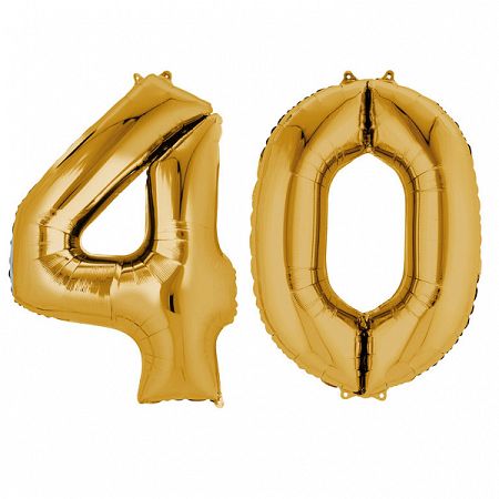 Amscan 40-es Arany Szám Fólia Lufi