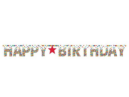 Amscan Happy birthday banner - színes