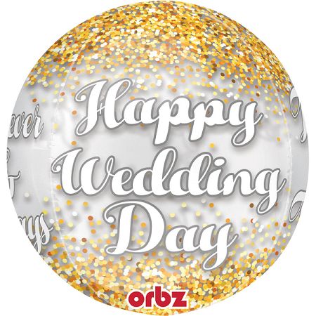 Amscan Happy Wedding Day Fólia lufi