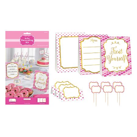 Amscan Papír dekorációk Candy bar - rózsaszín
