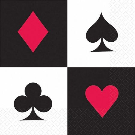 Amscan Szalvéták - casino 16 db