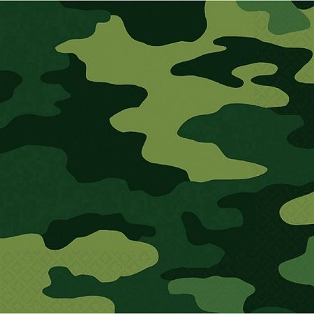Amscan Szalvéták - katonai terepmintás 16 db