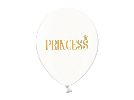 PartyDeco Átlátszó lufi hercegnő felirattal