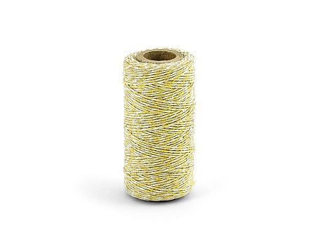 PartyDeco Baker's Twine zsinór - sárga 50 m