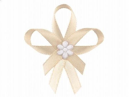 PartyDeco Esküvői kitűző - krémszínű