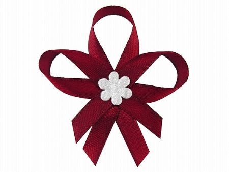 PartyDeco Esküvői kitűző - sötét piros