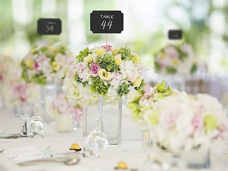PartyDeco Fekete feliratozó táblák 4 db