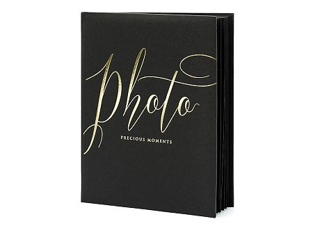 PartyDeco Fotóalbum - fekete 22 oldalas