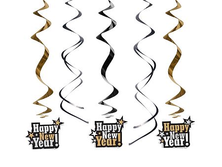 PartyDeco Függő dekoráció - Happy New Year!