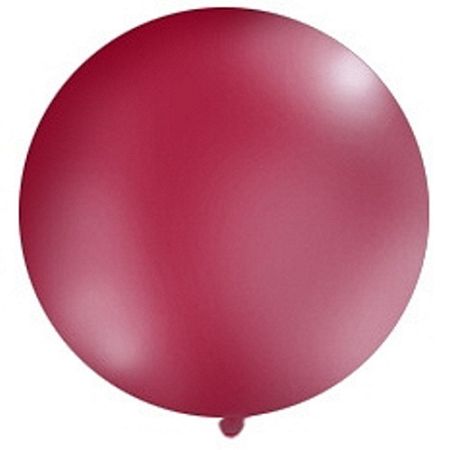 PartyDeco Gömb latex Jumbo lufi 1m - bordó