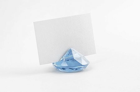 PartyDeco Kék gyémánt névtábla tartó