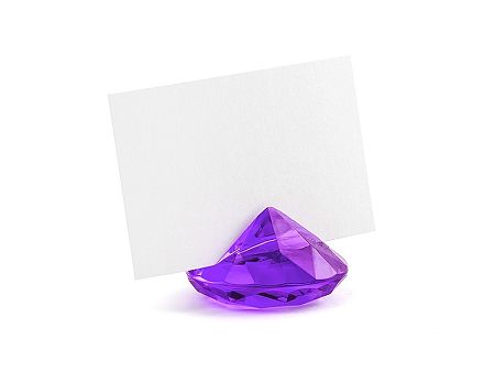 PartyDeco Lila gyémánt névtábla tartó