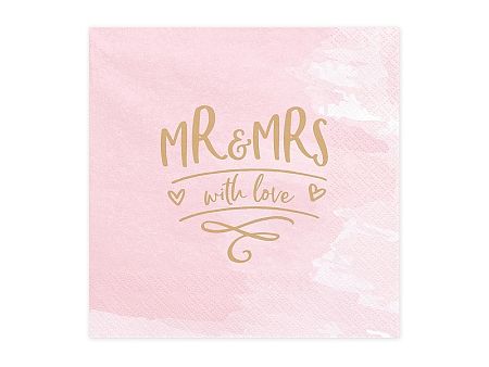 PartyDeco Mr & Mrs szalvéták 20 db